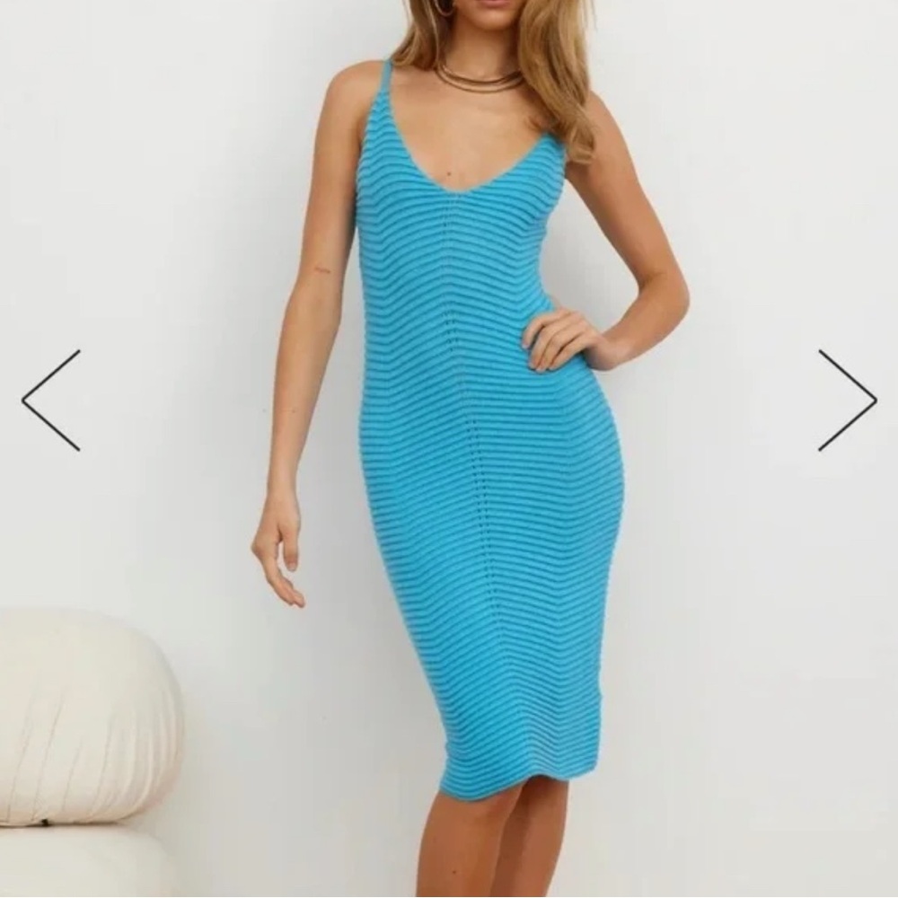 Hello Molly Knit Sweater Midi Dress SZ S